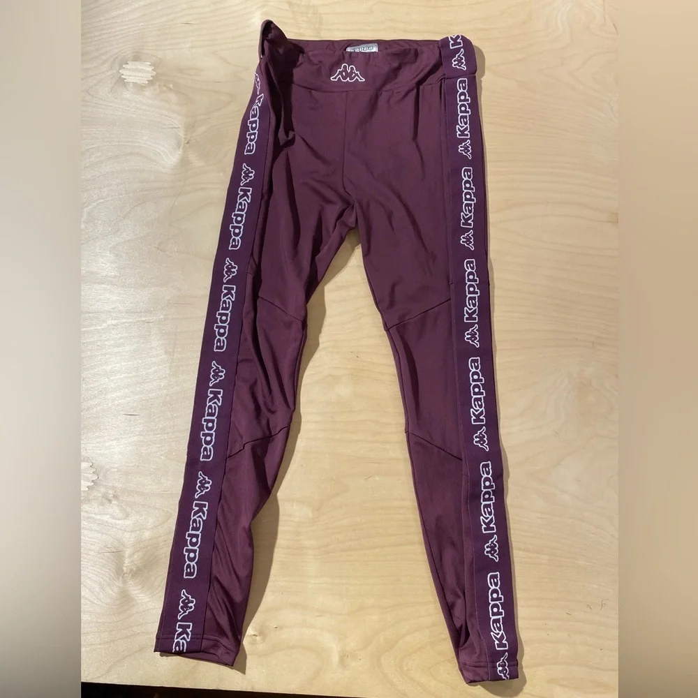 Kappa Burgundy Leggings Small (OQ)